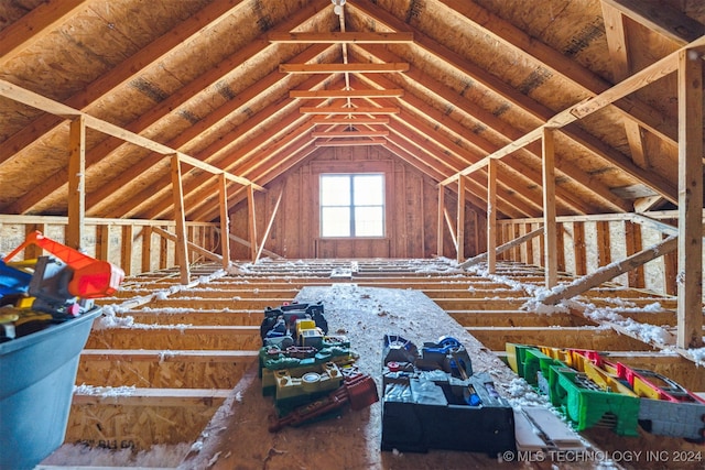 view of attic