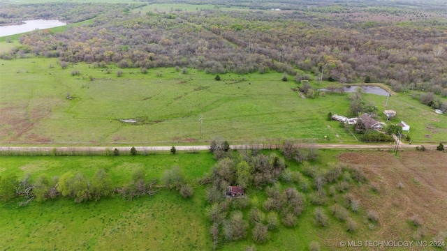 drone / aerial view featuring a rural view