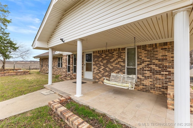 view of patio / terrace with a porch