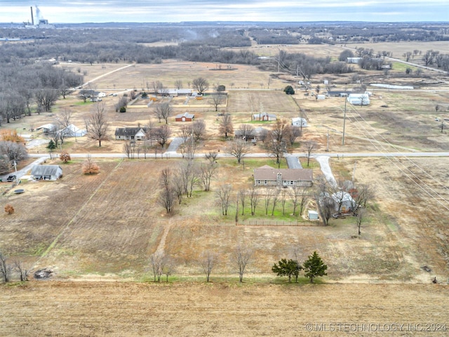 drone / aerial view with a rural view