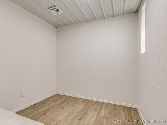 empty room featuring light wood-type flooring