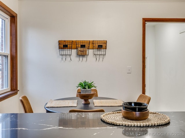 view of dining area