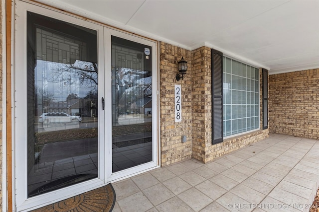 property entrance with a porch