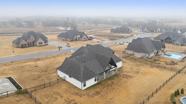 bird's eye view with a residential view