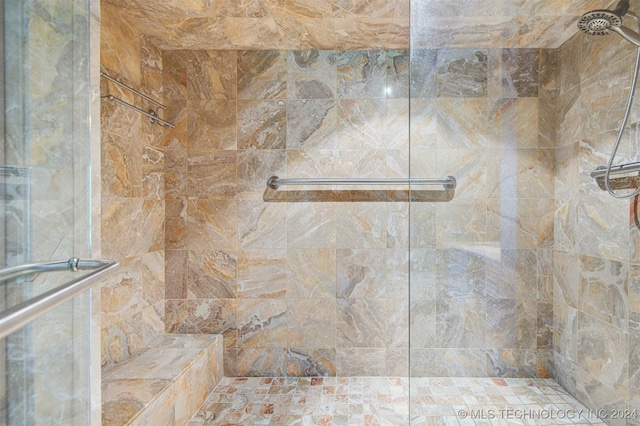 interior details featuring walk in shower