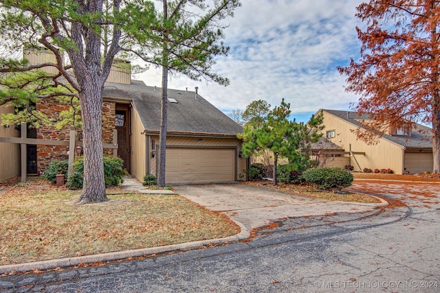 view of front of home featuring a garage