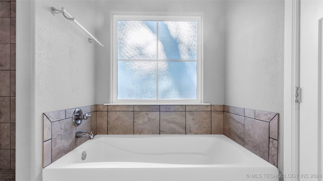 bathroom with a tub and a healthy amount of sunlight