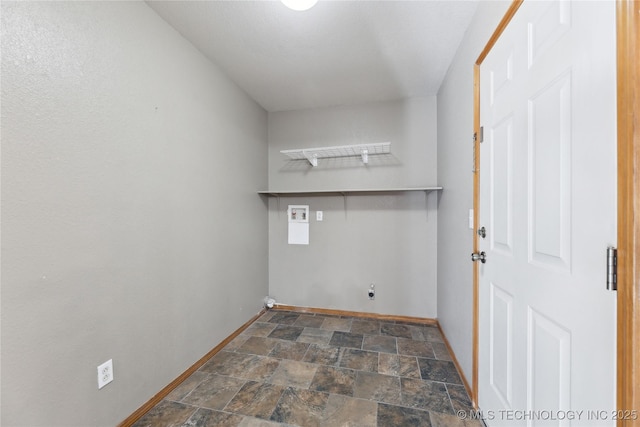 laundry area with hookup for a washing machine and hookup for an electric dryer