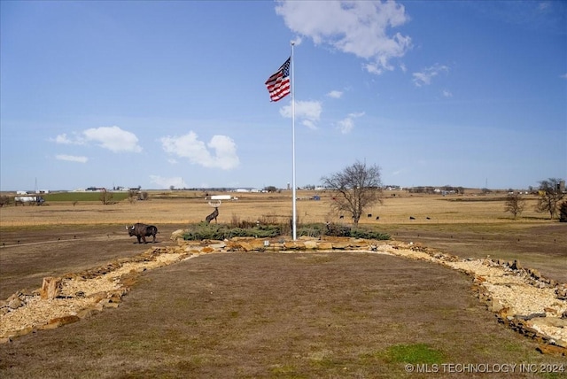 view of yard featuring a rural view