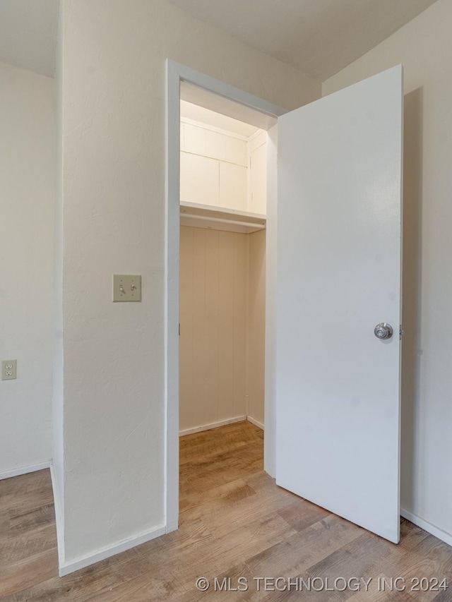 interior space with light wood-type flooring