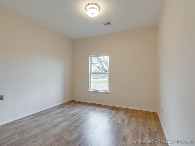 empty room featuring light wood-type flooring