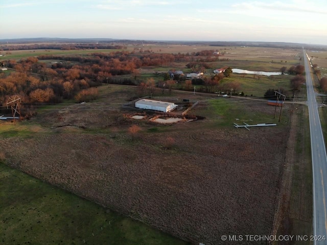 bird's eye view with a rural view