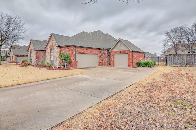 view of property exterior featuring a garage