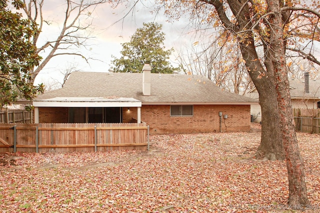 view of back of property