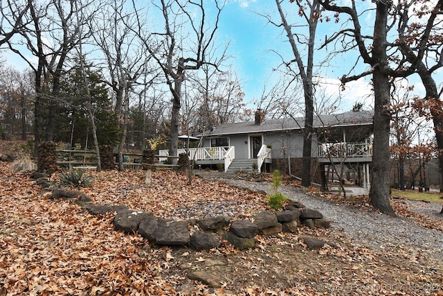 exterior space with a wooden deck