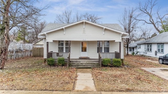 bungalow featuring a porch