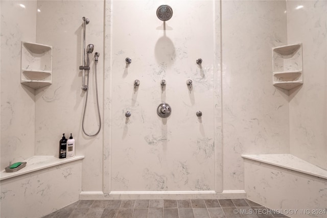 bathroom with walk in shower