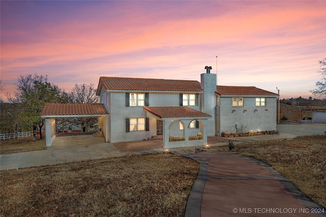 view of mediterranean / spanish-style house