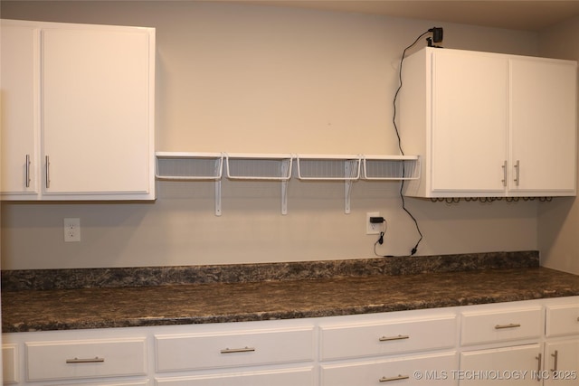 kitchen with white cabinetry