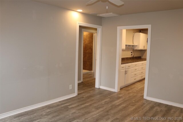 interior space featuring wood-type flooring