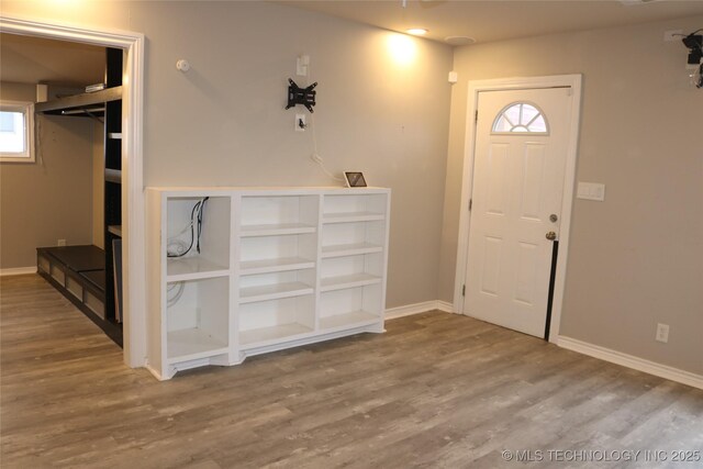 entrance foyer with hardwood / wood-style flooring