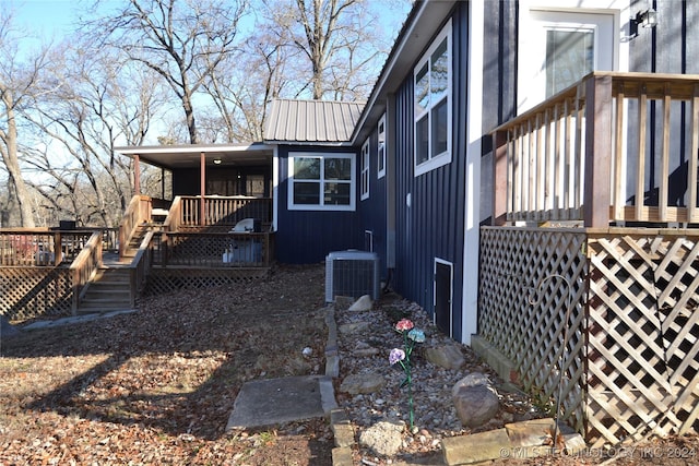 view of property exterior featuring cooling unit