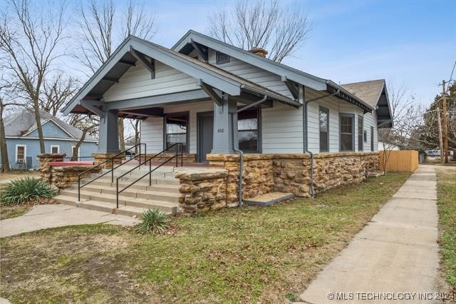 bungalow with covered porch