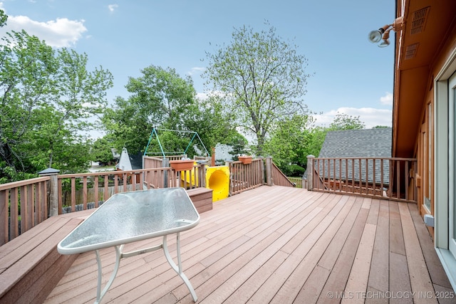 view of wooden deck