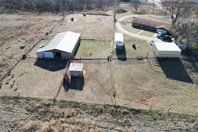 bird's eye view featuring a rural view