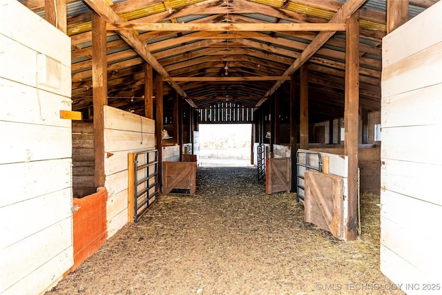 view of horse barn