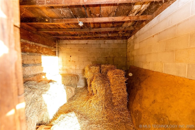 interior space with wooden ceiling