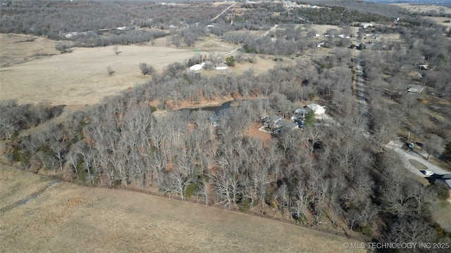 drone / aerial view featuring a rural view