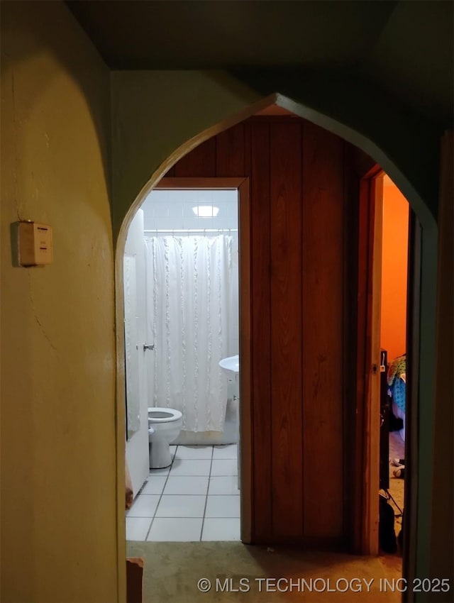 bathroom featuring tile patterned flooring