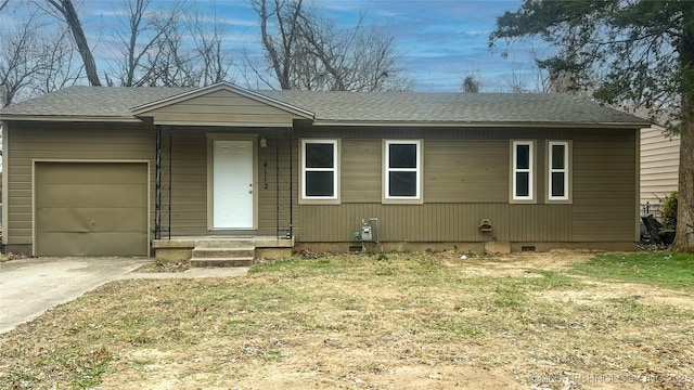 view of front facade with a garage