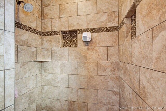 room details with a tile shower