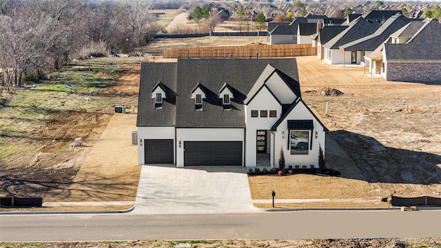 view of front facade with a garage