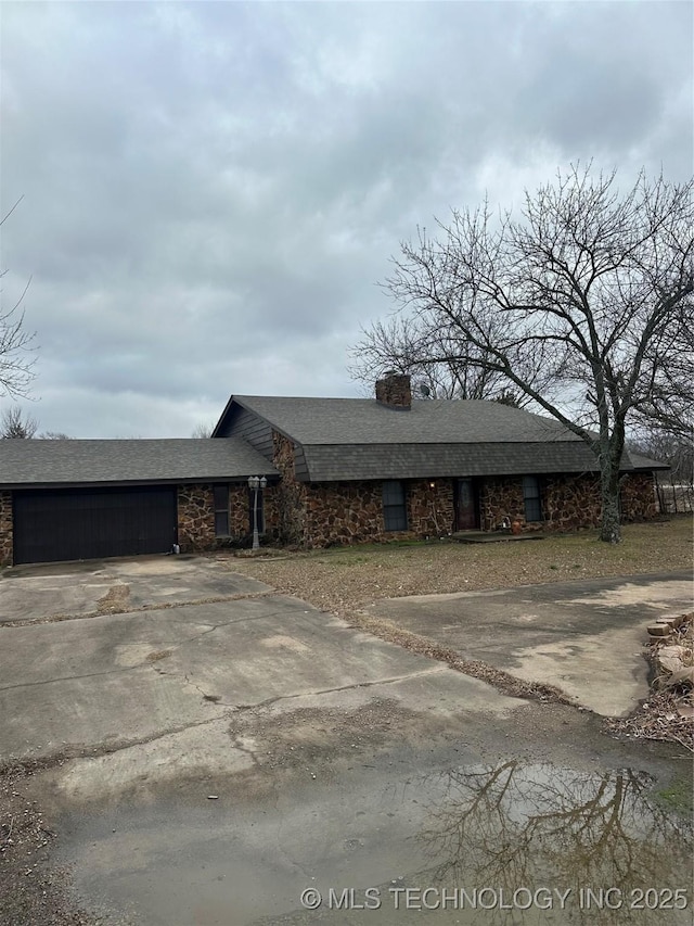 ranch-style house with a garage