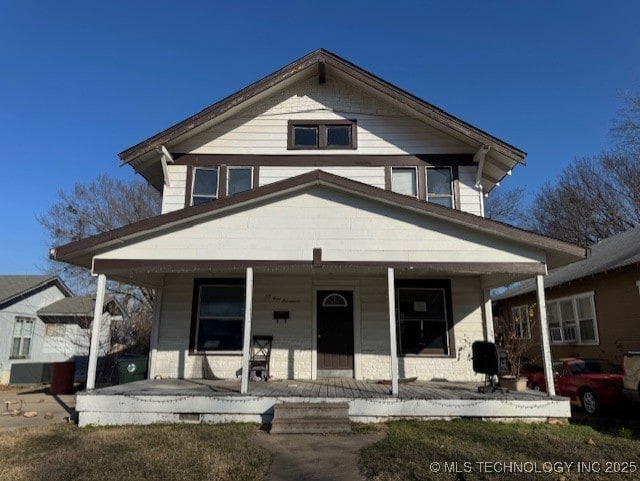 bungalow-style home with a porch