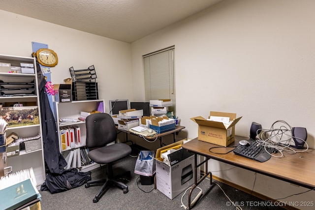 office area with carpet floors