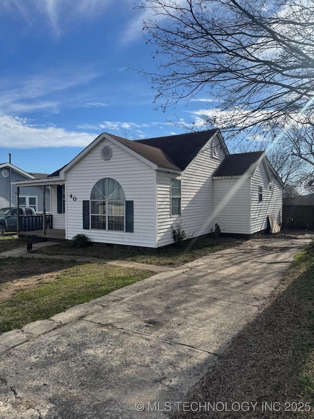 view of side of property