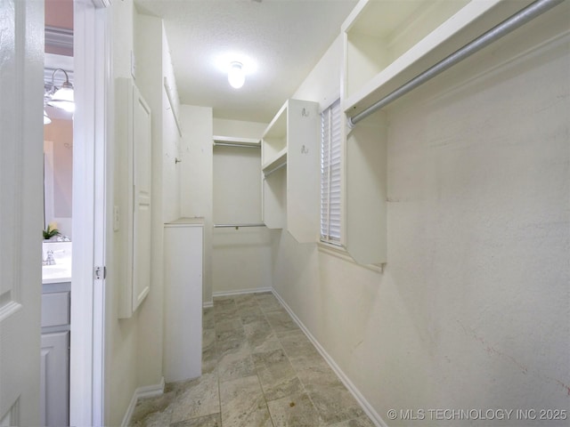 view of walk in closet