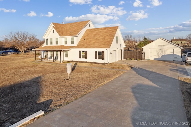 view of front of house featuring covered porch