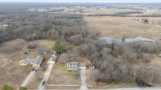 bird's eye view with a rural view