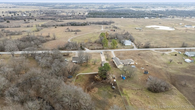 drone / aerial view with a rural view