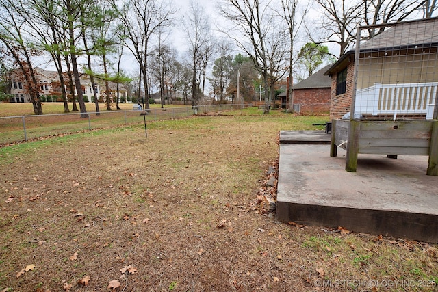 view of yard with a patio area