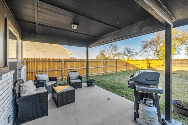 view of patio / terrace featuring grilling area