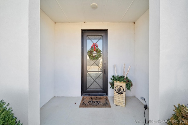 view of doorway to property