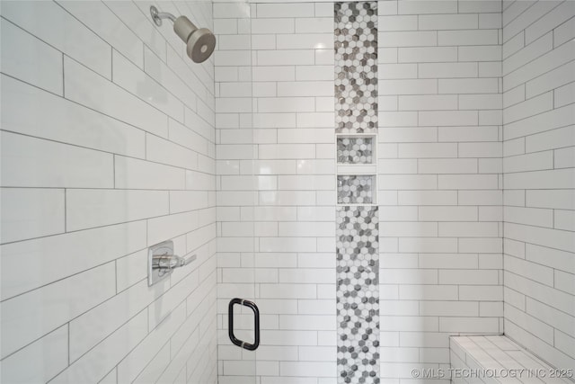 bathroom with walk in shower