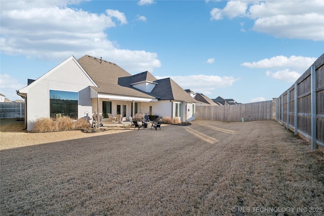 back of house featuring an outdoor hangout area and a patio area