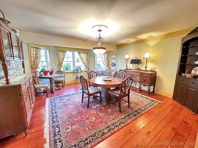 dining area featuring light hardwood / wood-style floors